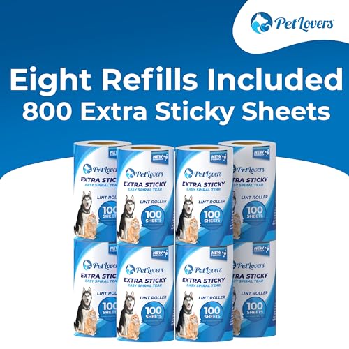 Extra Sticky Lint Roller Mega Value Set for Pet Hair Removal