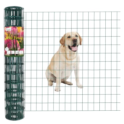Green PVC Coated Welded Wire Fence 36" x 25' Roll (Green / 2''x3'' 16GA 36''x25')