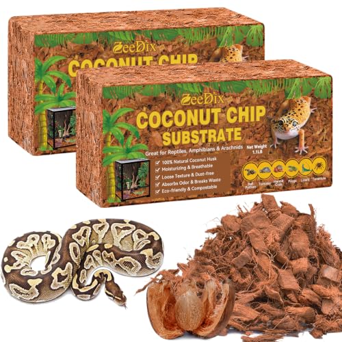 Coconut Husk Chip Substrate for Reptiles (2 Pack)