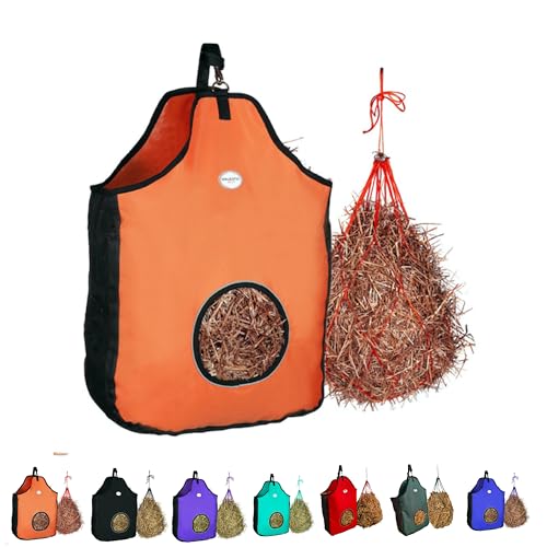 1200 D Hay Feeder Tote Bag for Horses (Orange)