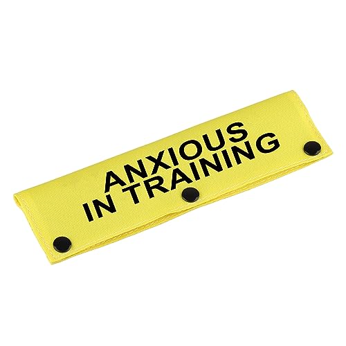 Funny Dog Leash Sleeve Have Anxious In Training Dog Leash Wrap Sleeve Pet Birthday Gift (Anxious In Training-YE Sleeve)