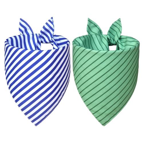Summer Dog Bandanas for Medium Dogs (Blue,Green / X-Large)