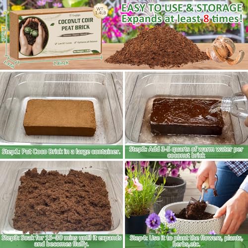 12 Pack Coco Coir Bricks for Plants (12 Pack)
