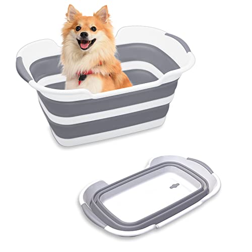 Collapsible Pet Bathtub (Grey)