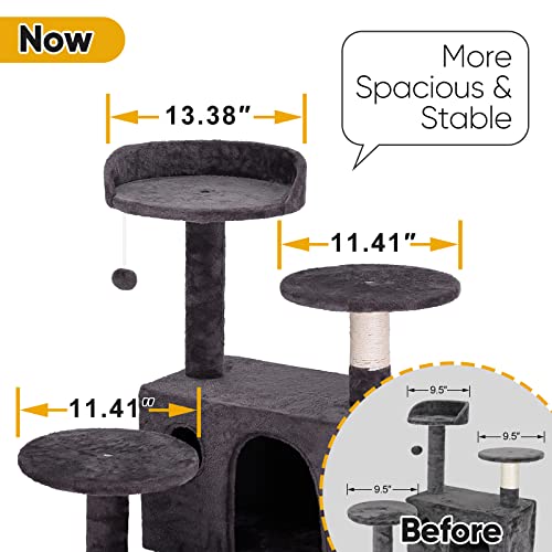 54 inch Cat Tree with Sisal (Grey)