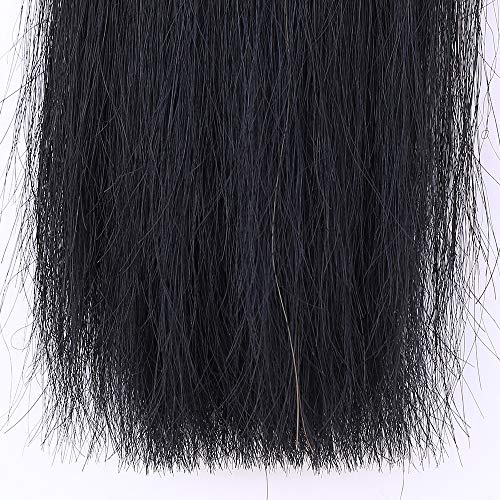 Horse Tail Extensions with Braided Horsehair Loop (1/2 Pound (34"-36") / Jet Black)