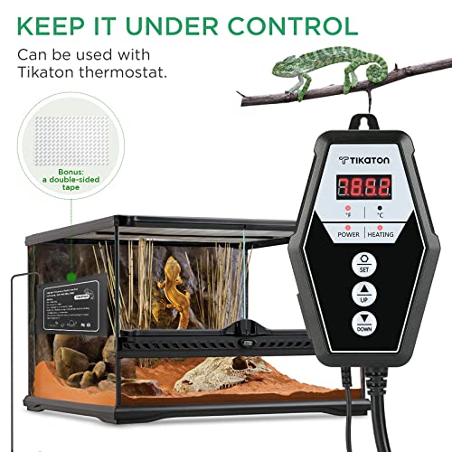 Reptile Heating Pad and Digital Thermostat Combo Set (1 Pack-12" X 8")