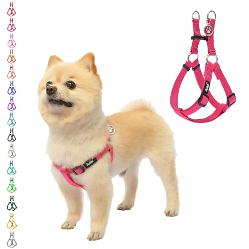 No Pull Dog Harness Small Sized Step (DeepPink / X-Small)