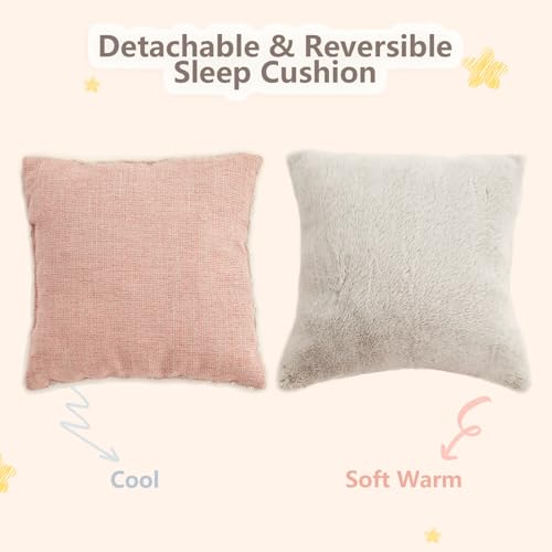 Cat Bed for Indoor Cats (L(17.5 x 17.5 x 17.5 Inch) / Pink)