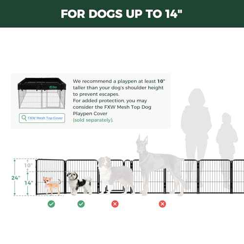 Homeplus Indoor Dog Playpen with Fence (Black / 24"H)