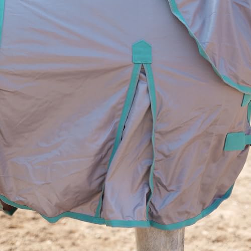 Horse Fly Sheet with Removable Neck Cover & Belly Wrap (Grey / 72)