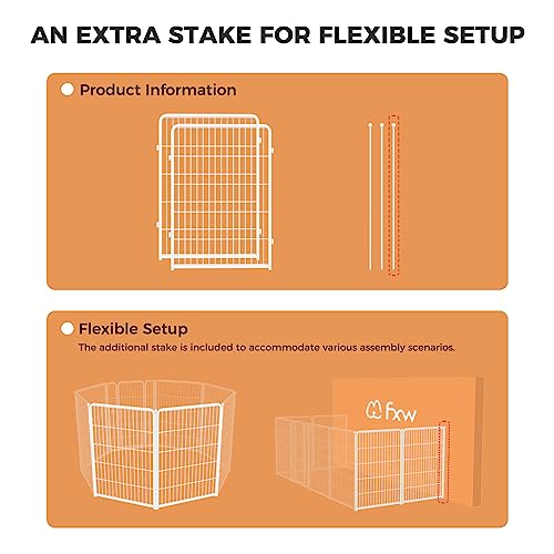Homeplus Indoor Dog Playpen (White / 40"H)