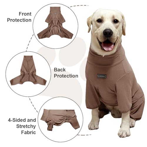 Dog Pyjamas PJS Sweater Clothing and Home Clothing Suitable for Medium to Large Breeds of Dogs (Thick Coffee / 4XL)