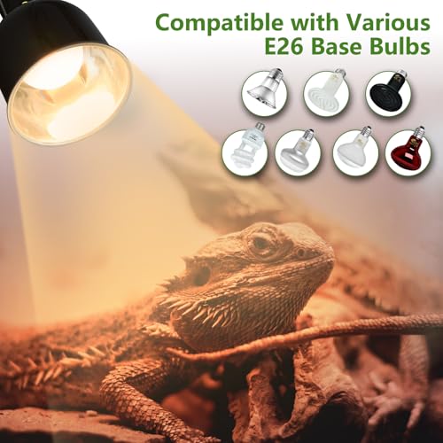 Reptile Light Fixture 5.5 inch Deep Dome with Switch (Deep Dome W/ Switch / 1pcs*Dome-5.5" (Max 150W))