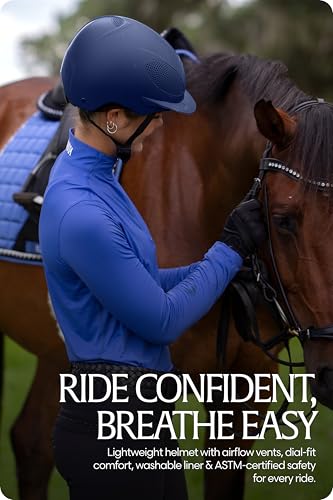 Skylar Horse Riding Helmet Equestrian Women (Navy / Small-Medium)