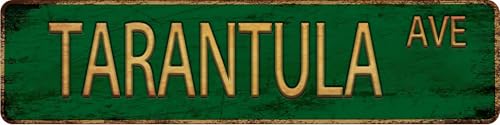 Vintage Metal Tin Sign TARANTULA AVE 4''x16'' inch (sign6)