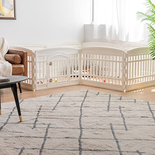 8 Panel Dog Playpen (8 Panel - 24" H / White)