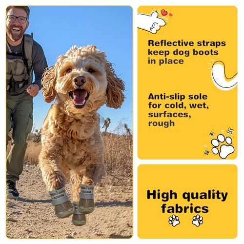 Dog Shoes for Dogs (Army Green / Width 2.55 in)