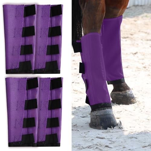 Fine Mesh Horse Fly Boots & Leggings (Lavender Purple / L)