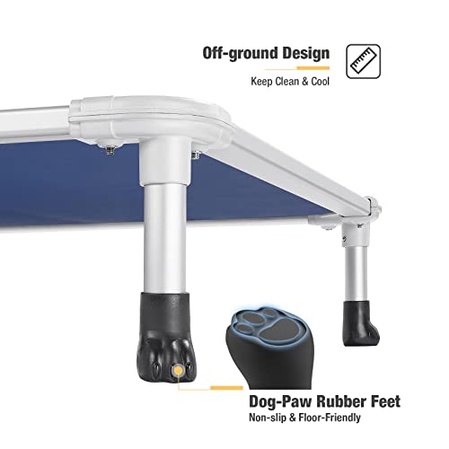 Chew Proof Elevated Dog Bed (Blue / 49.0"L x 33.0"W x 9.0"Th)