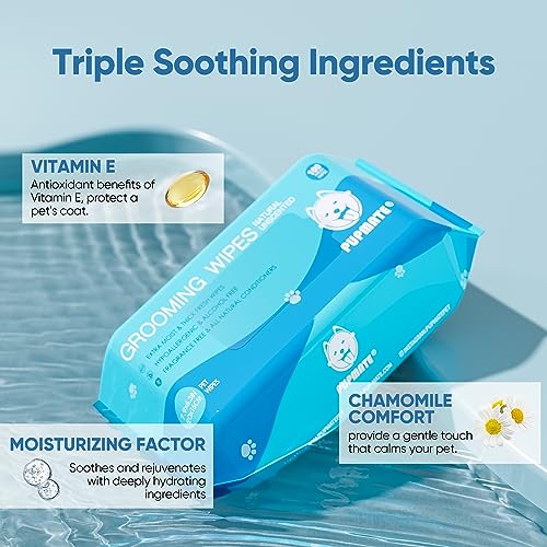 All Natural Pet Grooming Wipes (3 Packs-300 counts)