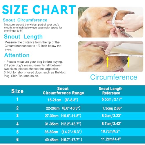 Dog Muzzle Basket Muzzle for Small Medium Large Dogs (Black / Size 4)