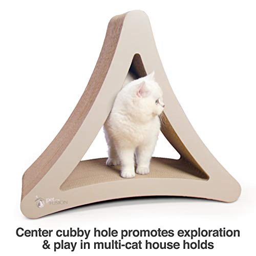3 Sided Vertical Scratch Play & Perch Cat Scratching Post