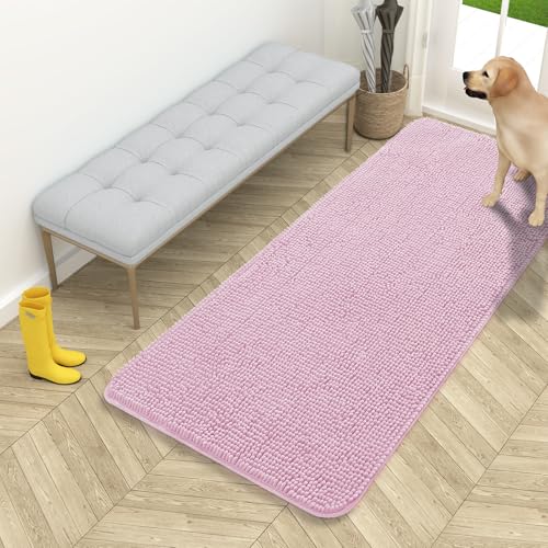 Dog Door Mat for Muddy Paws 54x24 (Dusty Rose / 54" X 24")