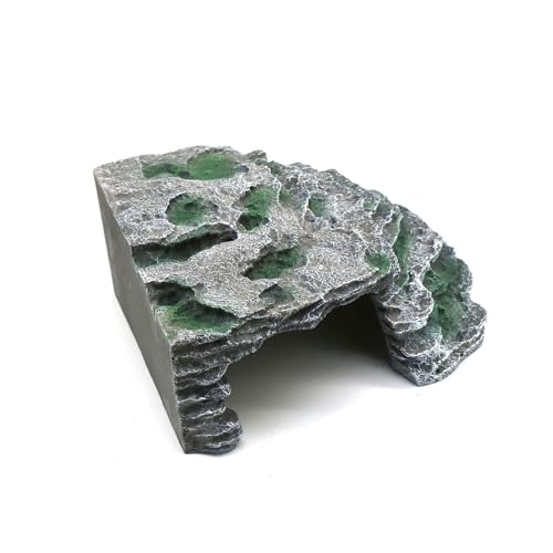 Large Reptile Hide Shale Scape Step Ledge (Large-B-11.8 * 9.8 * 5.3)