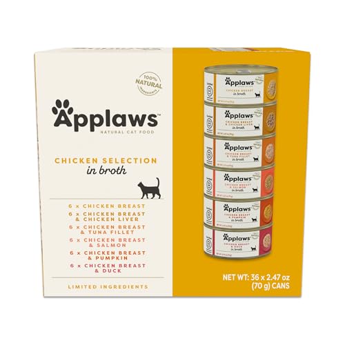 Chicken 6 Flavor Variety in Broth Wet Cat Food 36 (2.47 Ounce (Pack of 36))