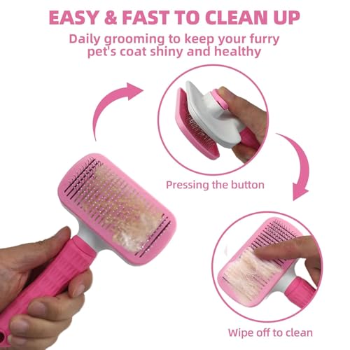 Dog Brush for Shedding (9-Pink)