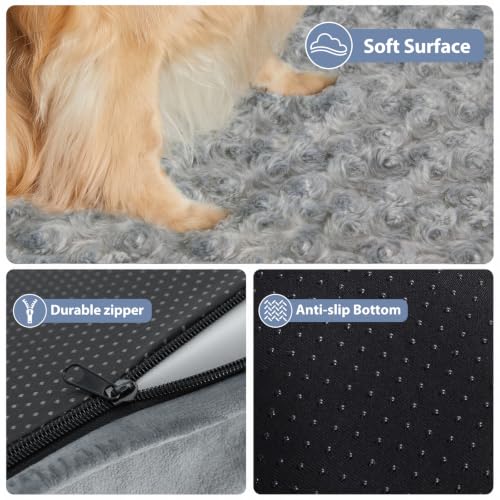 Orthopedic Washable Dog Bed (Gray / 48.0"l x 35.0"w x 7.5"th)