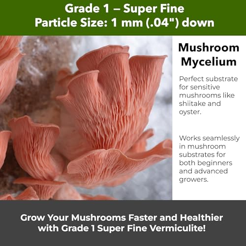 Organic Superfine Vermiculite for Indoor Gardening Plants and Mushrooms (Vermiculite Grade 1 - Superfine / 3 qt)