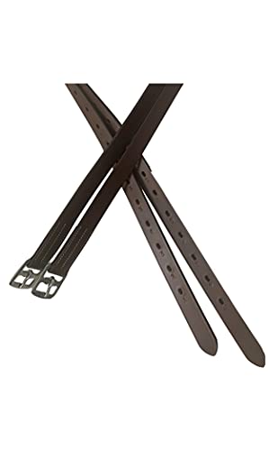 Genuine Leather English Stirrup Leathers (48 inch / Chestnut)