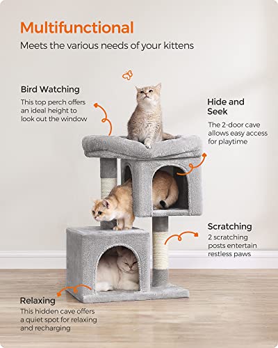 Cat Tree 26.4 (S (15.7"L x 11.8"W x 26.4"H) / Light Gray)