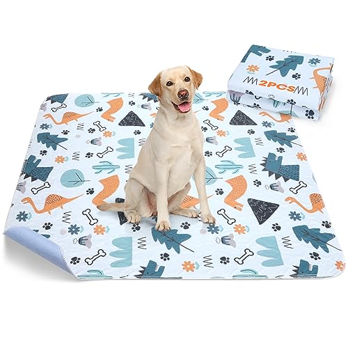Washable Pee Pads for Dogs (Dark Blue / 48X48 (2 Packs))