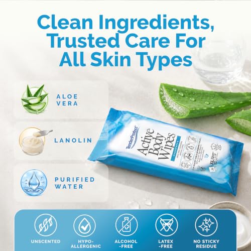 Active Body Wet Wipes for Adults (12 Count (Pack of 48))