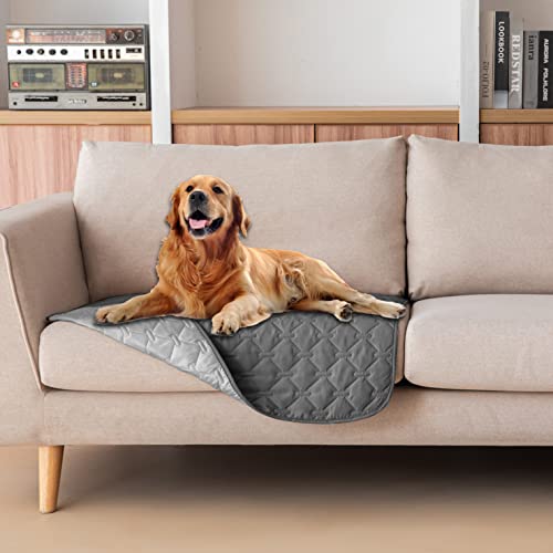 Waterproof Armchair Covers for Pets (30x30 Inch (Pack of 1) / Dark Grey/Light Grey)
