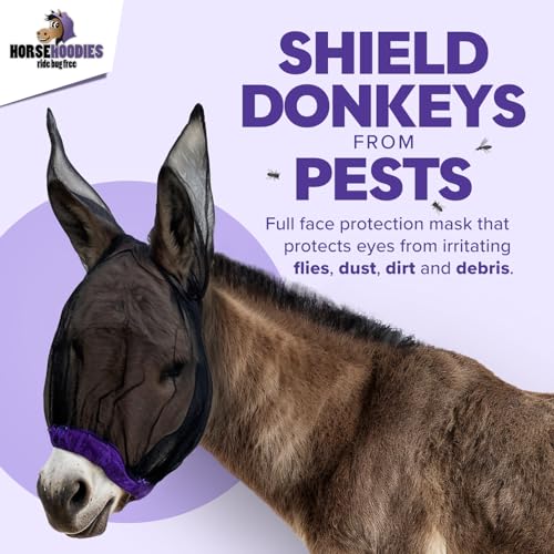 Donkey Fly Mask with Long Ears (Small Donkey / Orange)
