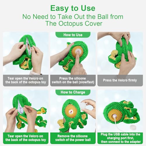 Interactive Dog Toys Octopus (Green)