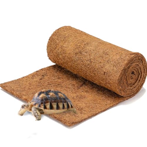 118x11.8in Reptile Carpet Coconut Fiber Substrate Large Snake Bedding Coco Liner Roll Mat for Bearded Dragon Tortoise Lizard Habitat Pad Garden Decoration (11.8x118inch)