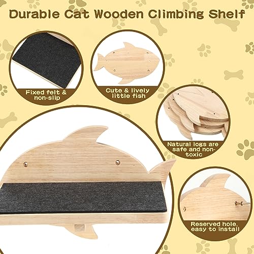 6 Set Cat Wall Shelves (Fish)