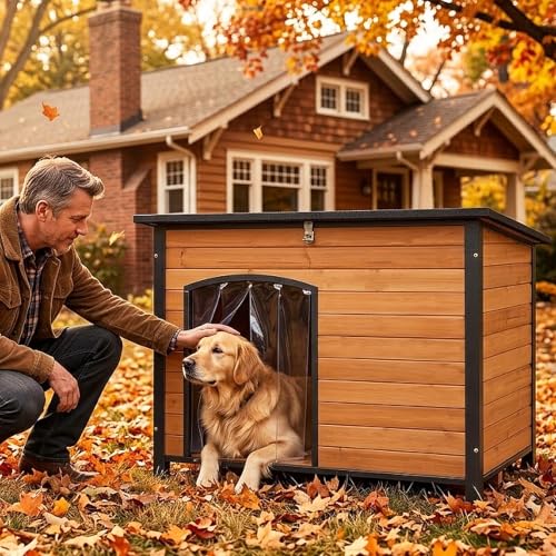 Large Dog House Outdoor Wooden Kennel