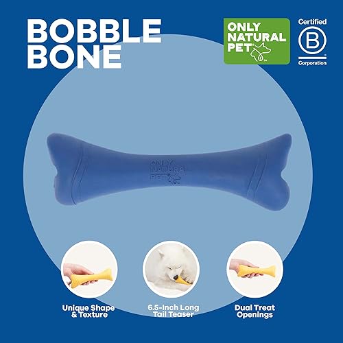 Rubber Boredom Buster Treat Stuffer Dog Toys (Dark Blue)