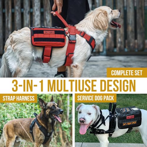 Service Dog Vest Harness (Large / Red)