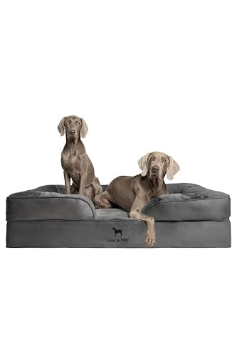 XXL Dog Bed Orthopedic Memory Cooling Foam (Grey - VE / XX-Large)