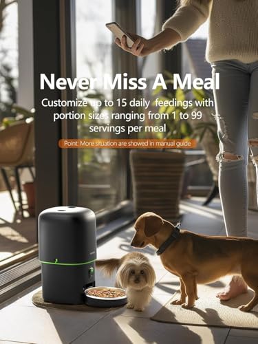 Automatic Cat Feeder with Camera (Black)