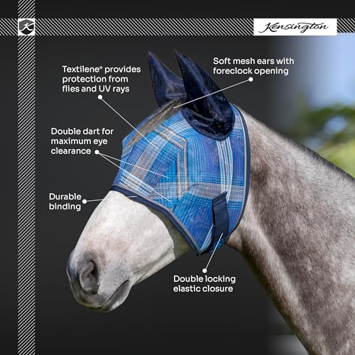 Kensington Signature Fly Mask w (XL (Large Horse) / 165 - Merlot)