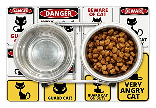 Funny Pet Mat for Food and Water (Yellow Red)