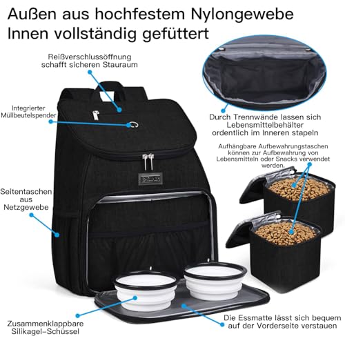 Dog Travel Bag (Black-A)
